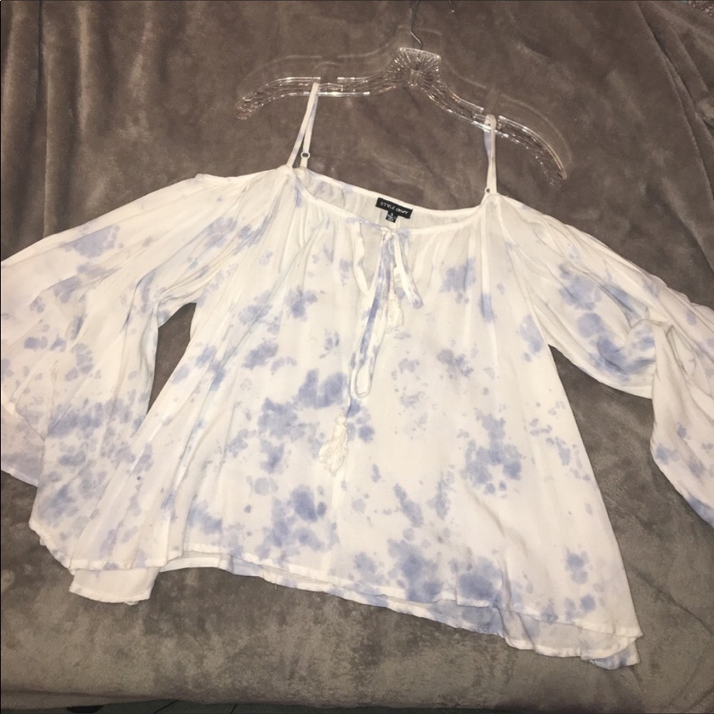 Long Sleeve Off Shoulder / Cold Shoulder Blouse